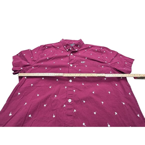 Hollister Mens Epic Flex Stretch Shirt L Palm Tree Print - Picture 6 of 13